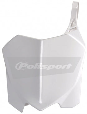 Polisport Front Number Plate White • #64-06690