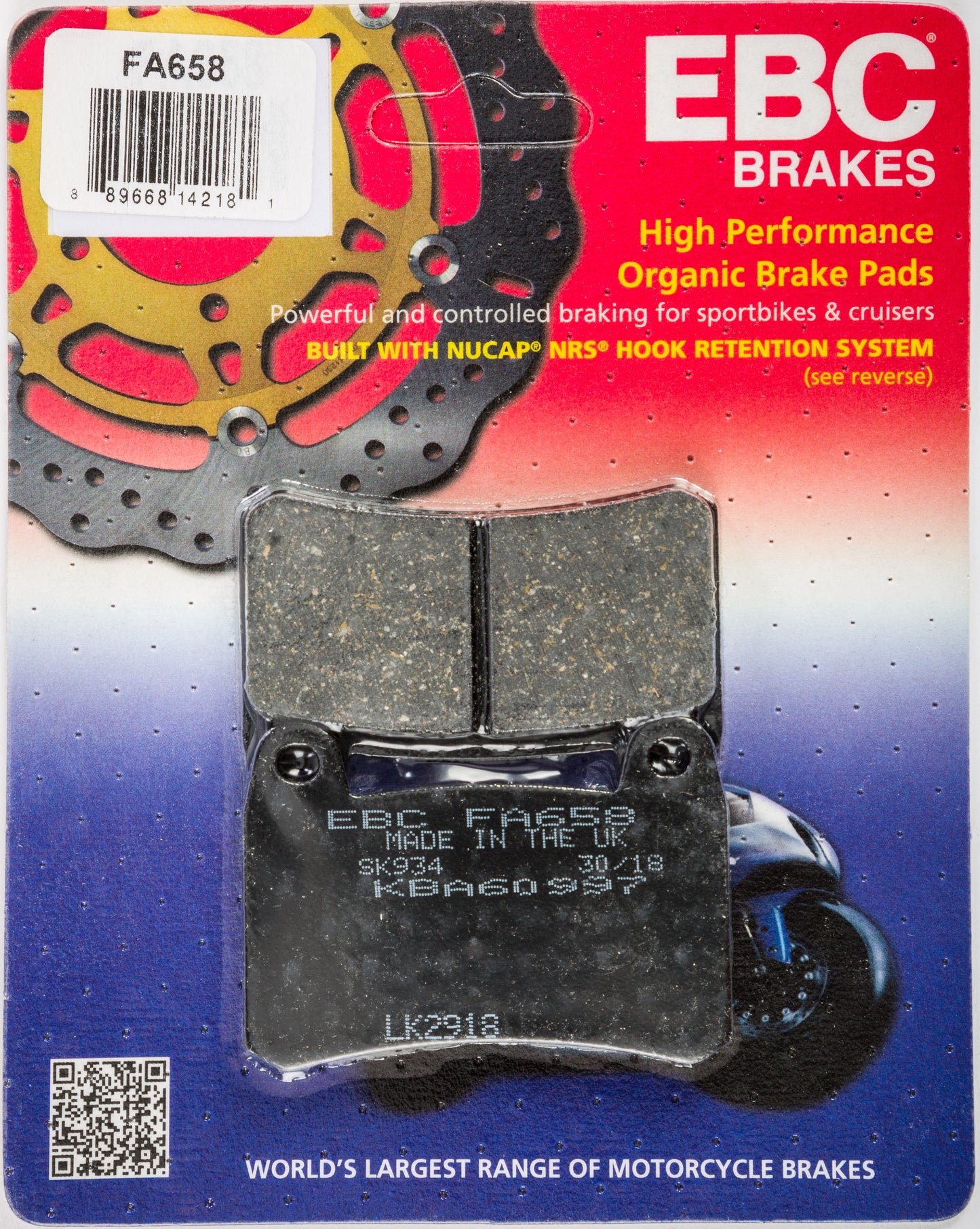 Ebc Brake Pads Fa658 Organic