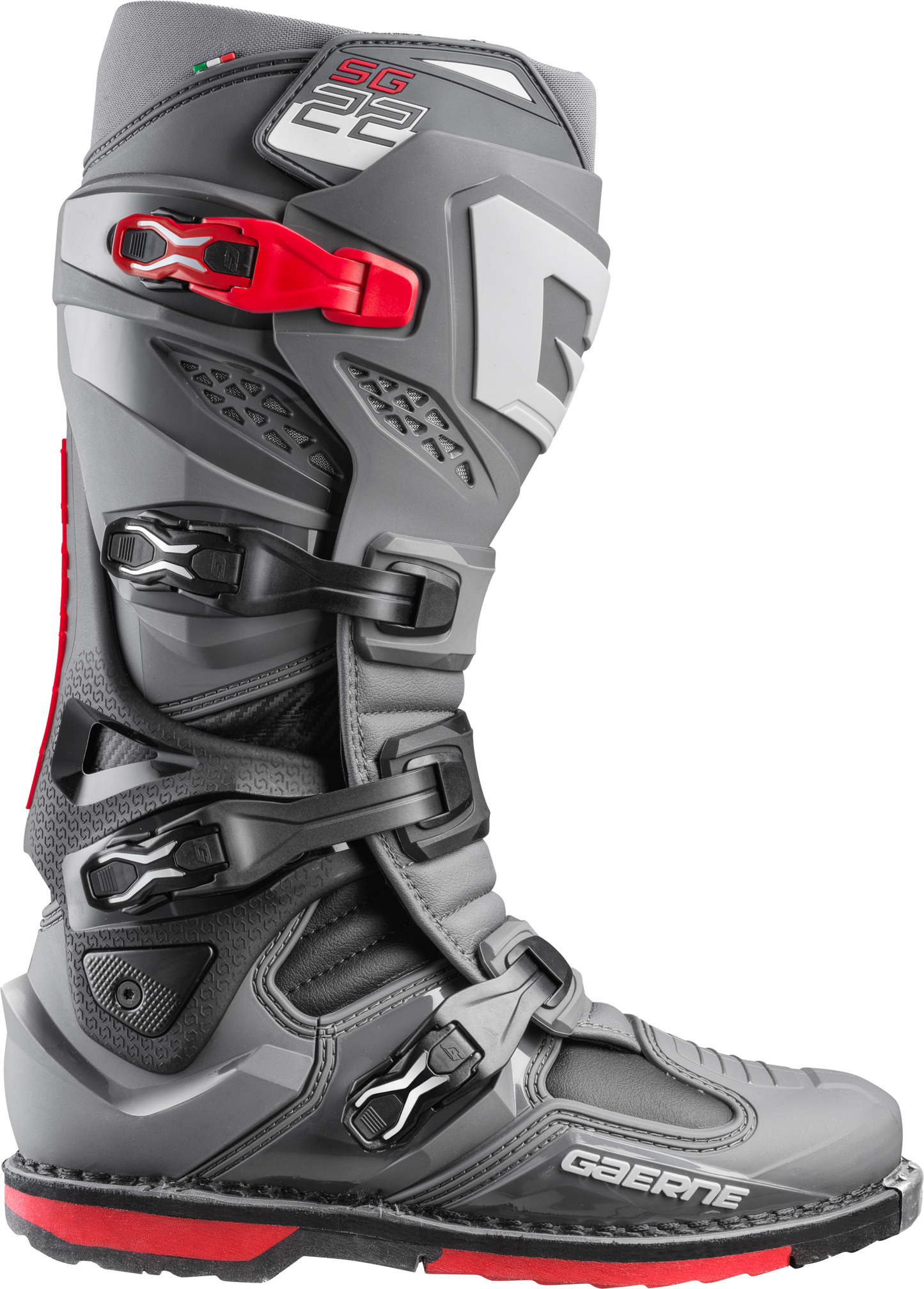 Gaerne Sg-22 Boots Anthracite/Black/Red Sz 08