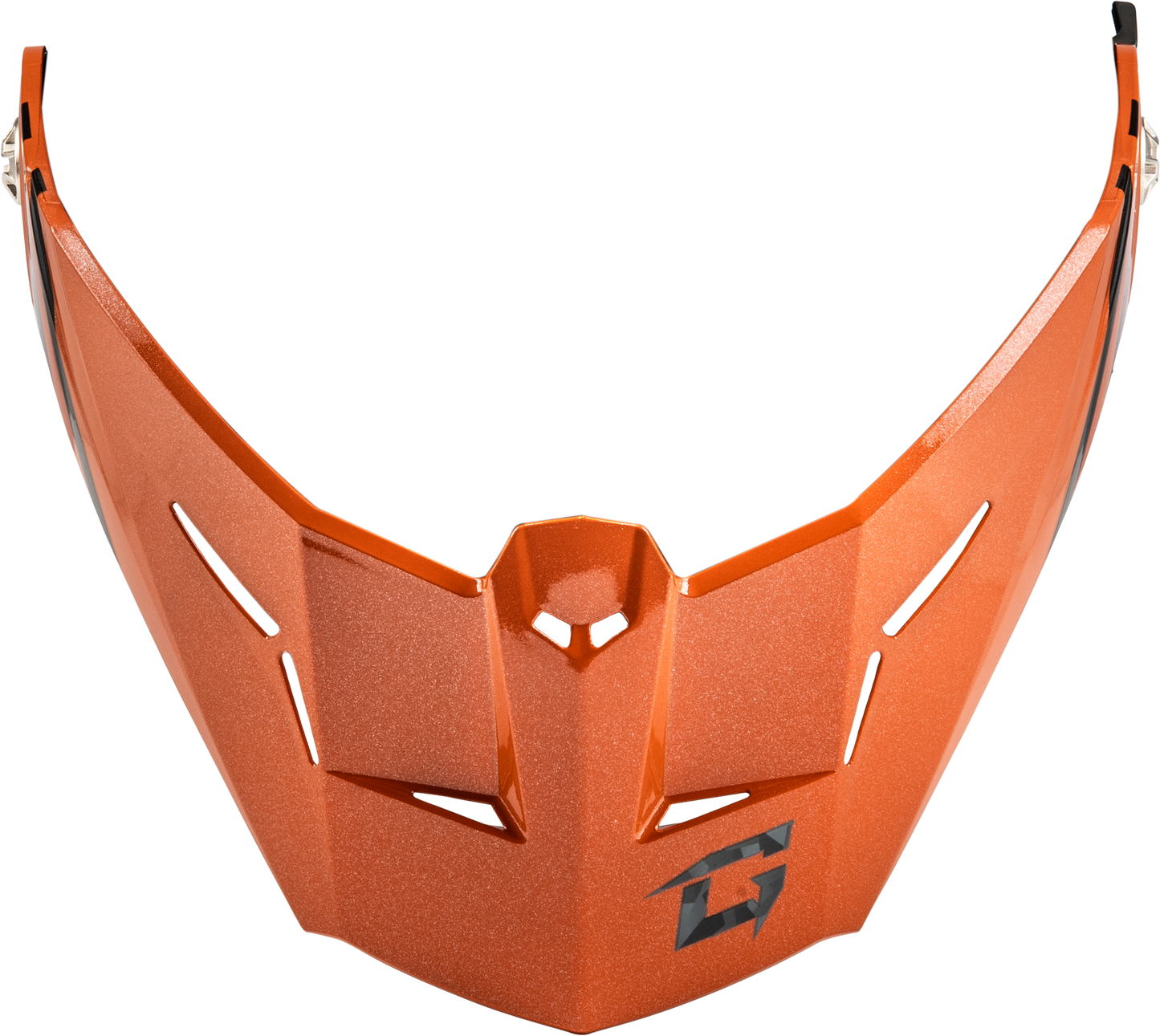 Gmax Md-74 Visor W/Screws Striker Blk/Grey/Orange Metal