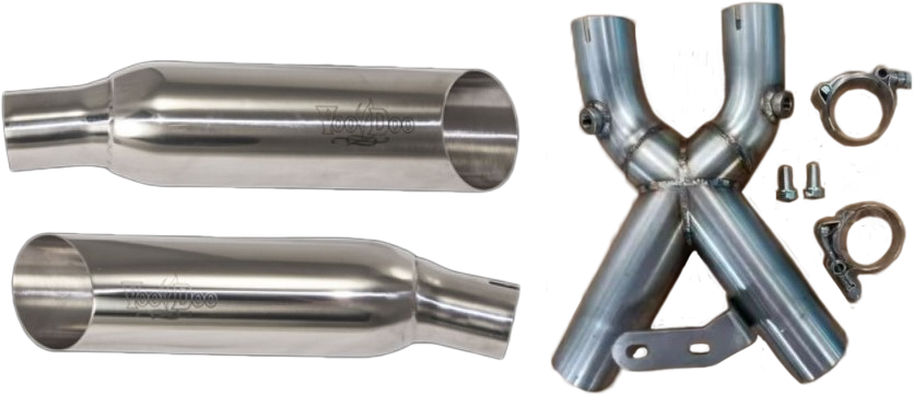 Voodoo Shorty Dual Muffler Polished Busa