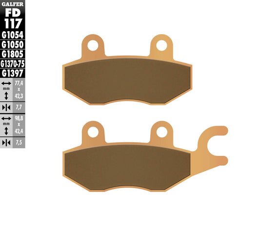 Galfer Brake Pads Sintered Fd117G1397