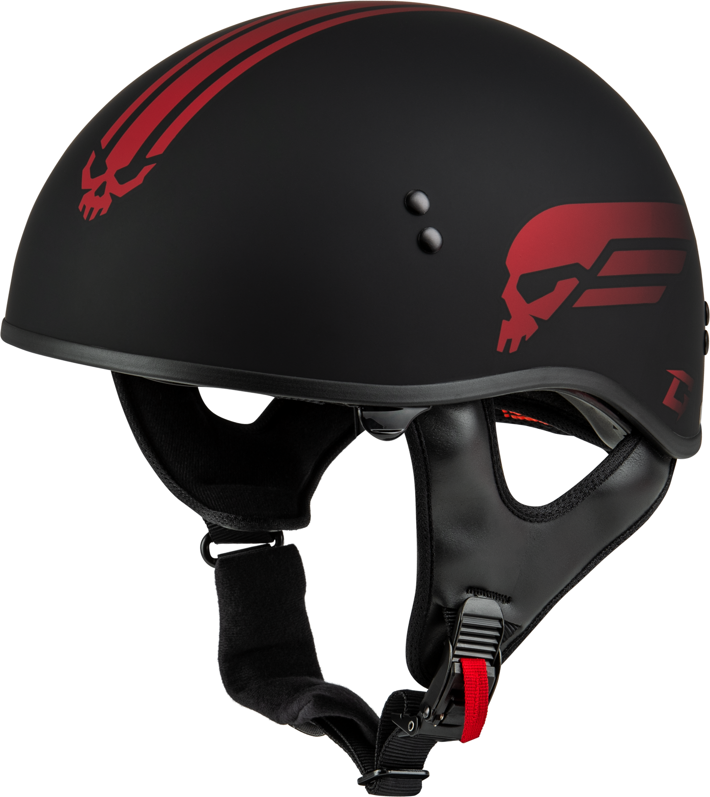 Gmax Hh-65 Retribution Helmet Matte Black/Red Xs