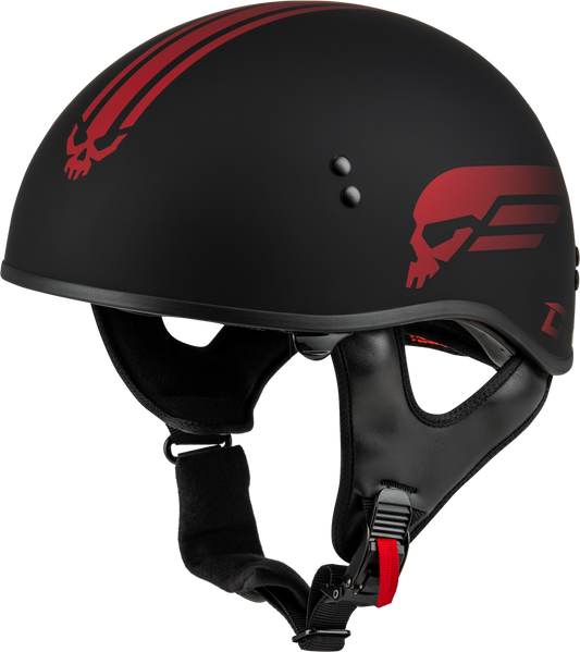 Gmax Hh-65 Retribution Helmet Matte Black/Red Xs