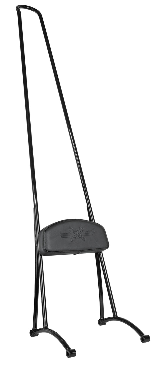 Burly Brand Stupid Tall Sissy Bar W/Bar Black Dyna 06-17