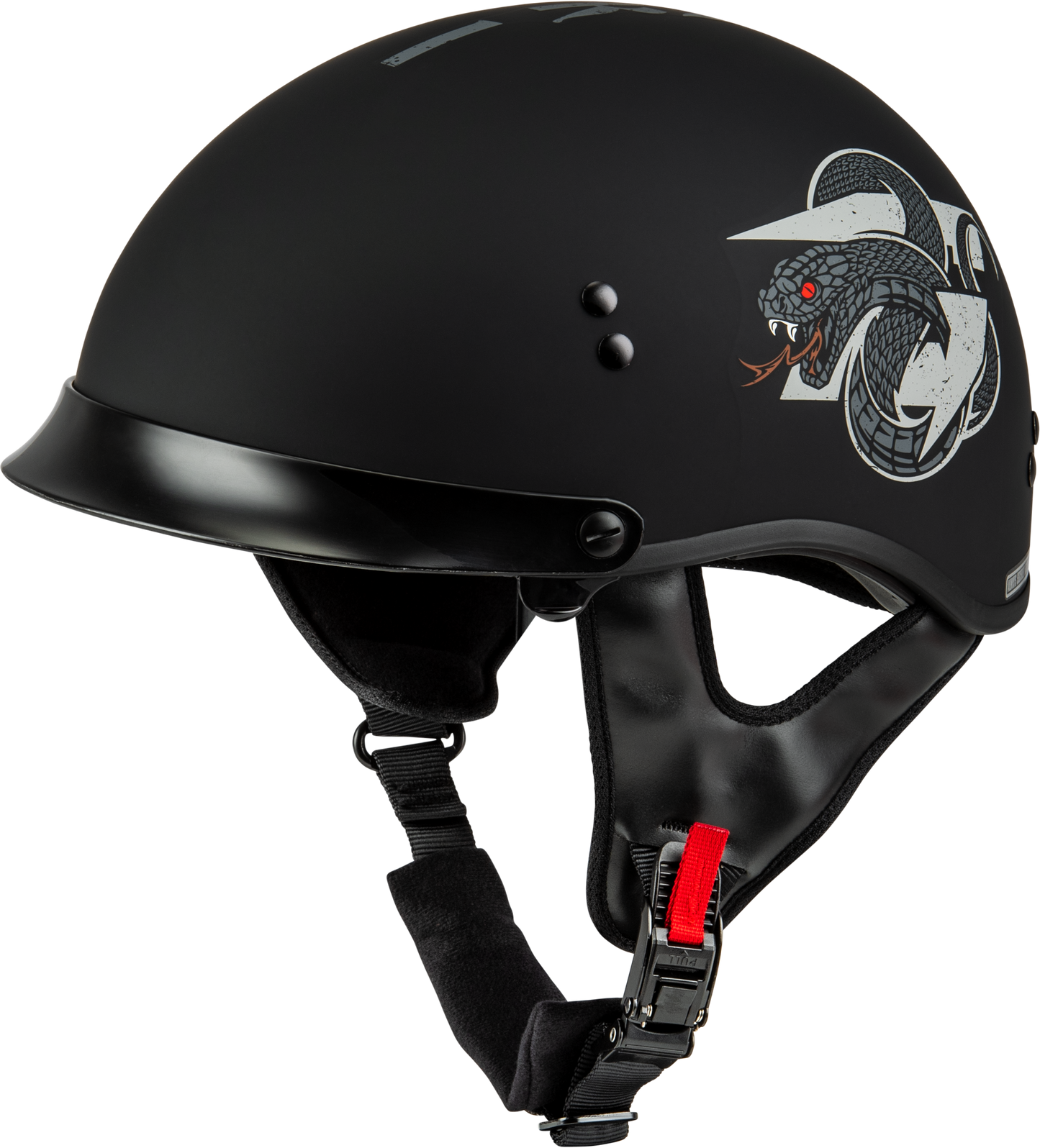 Gmax Hh-65 Drk1 Helmet W/ Peak Matte Black/Grey Md