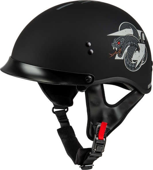 Gmax Hh-65 Drk1 Helmet W/ Peak Matte Black/Grey Md