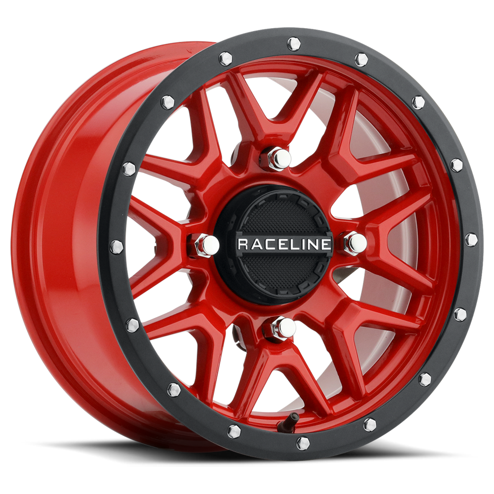 Raceline Krank Wheel 14X7 4/110 5+2 (+10Mm) Blk/Red