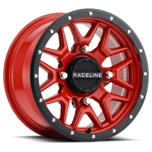 Raceline Krank Wheel 14X7 4/110 5+2 (+10Mm) Blk/Red