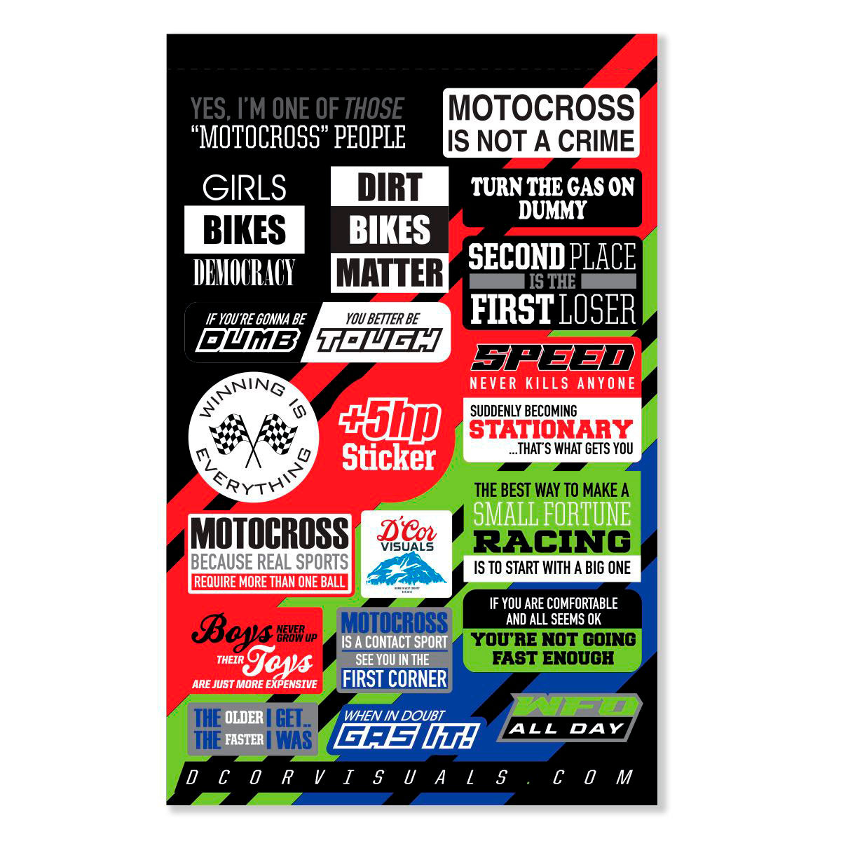 D-Cor Decal Sheet Moto Talk 2 4 Mil