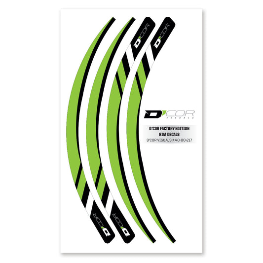 D-Cor Rim Decals Green 4 Pc Set Grn Rim Decals 4 Pc Set