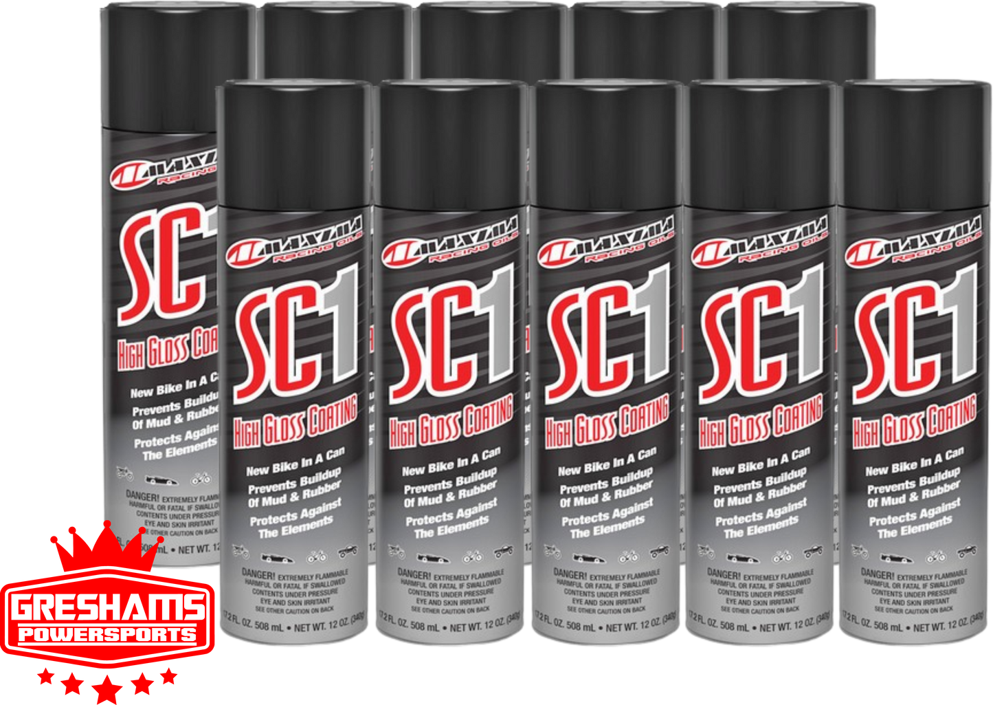 HIGH GLOSS SC1 CLEAR COAT SILICONE SPRAY 17.2 FL OZ- 10 PACK