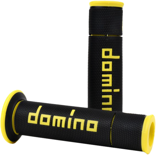 Domino Racing A450 ROAD RACING GRIPS BLACK/YELLOW PAIR