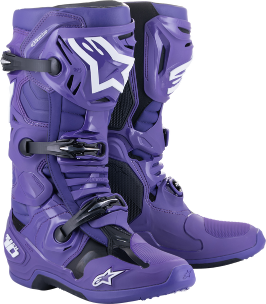 Alpinestars Tech 10 Boots Ultraviolet Black Sz 7