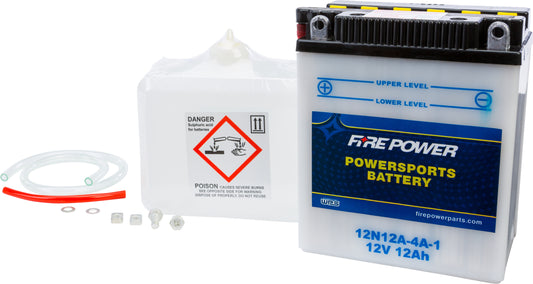 Fire Power Battery W/Acid 12N12A-4A-1 12V