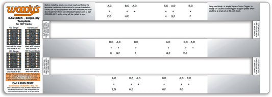 Woodys 252S Studding Template