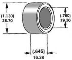 Harddrive Axle Spacer Zinc 41594-73 3/4"X0.645"