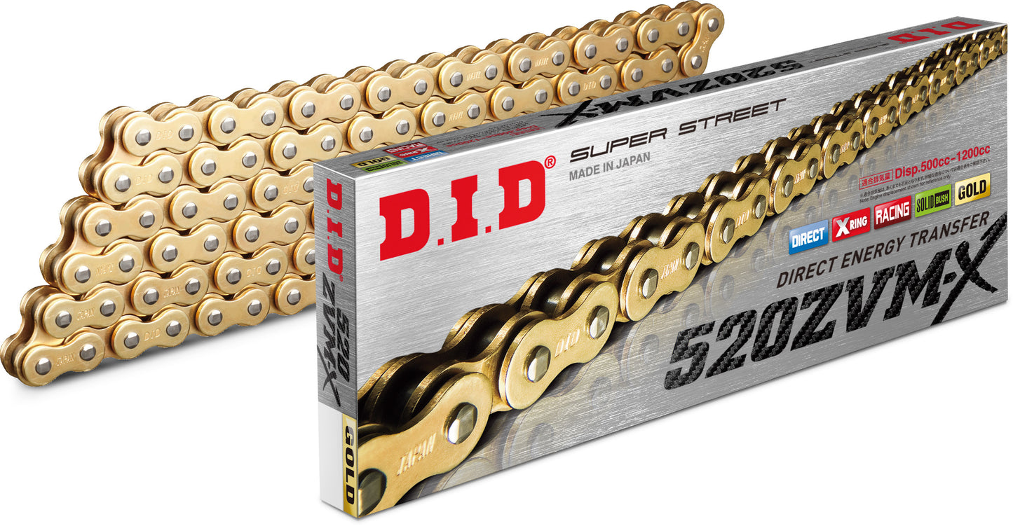 D.I.D Super Street 520Zvmxg-110L X-Ring Zvmx Series Gold