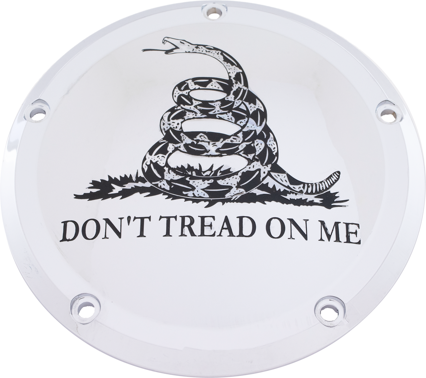 Custom Engraving 7   M8 Flt/Flh Derby Cover Don'T Tread Chrome