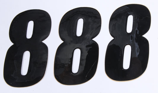 D-Cor Number 8 Black 4" 3/Pk