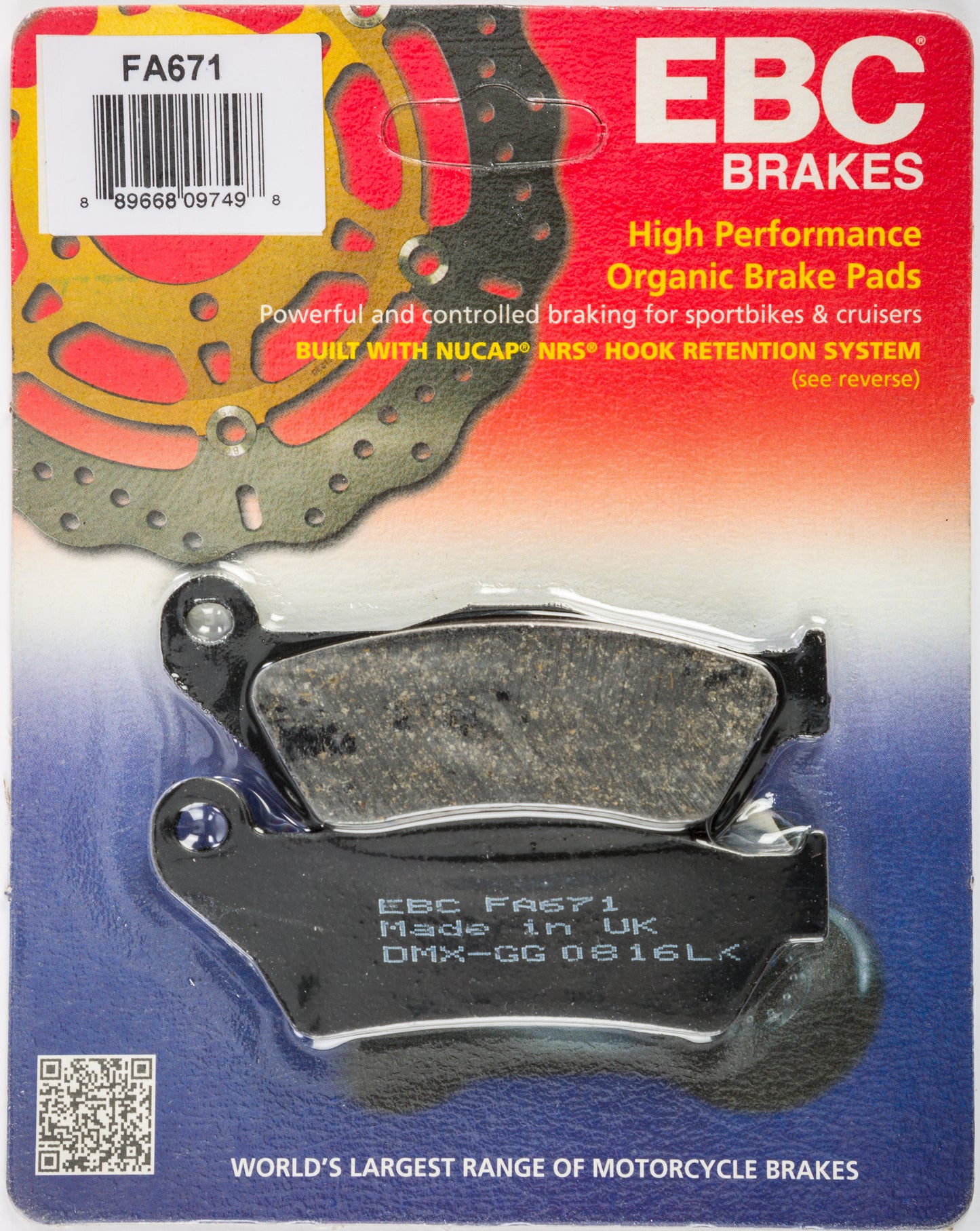 Ebc Brake Pads Fa671 Organic