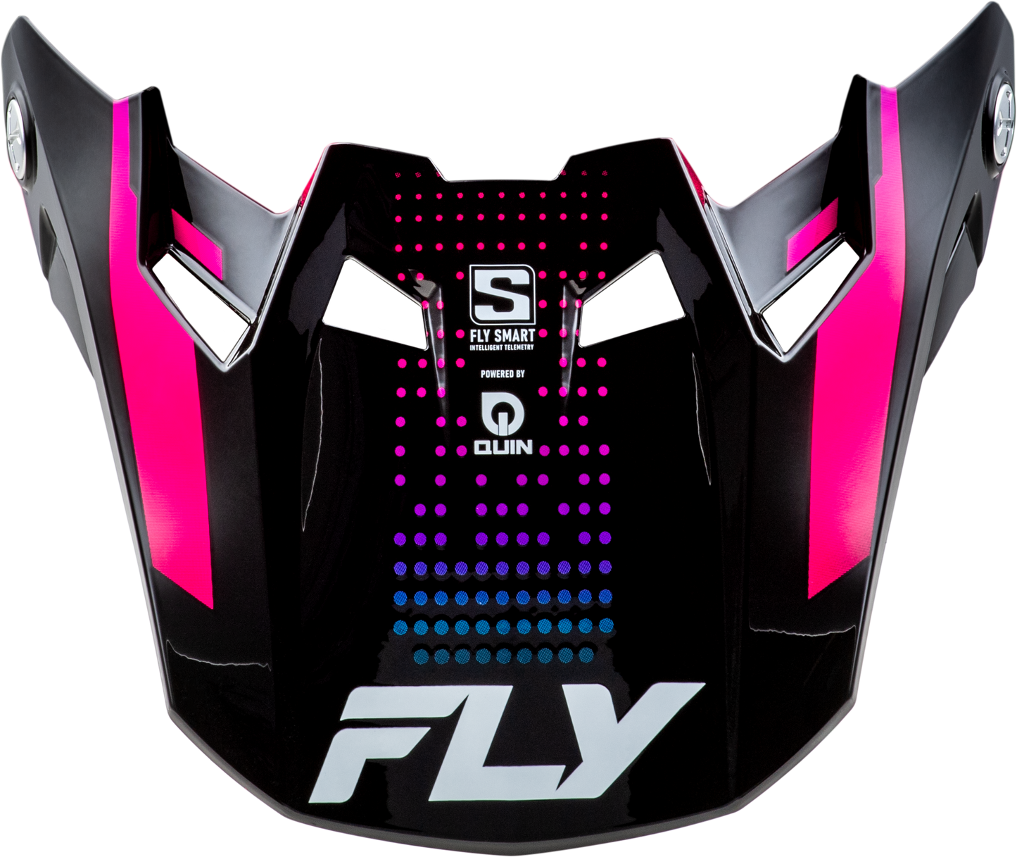 Fly Racing Formula S Carbn Protocol Visor Black Carbon/Blue/Pink Yl/Sm