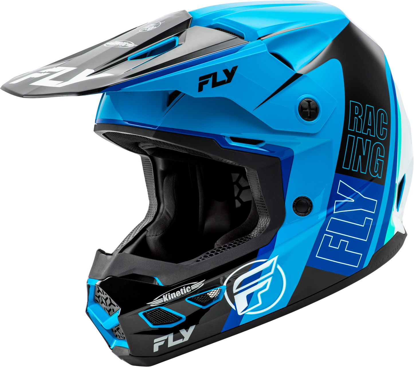 Fly Racing Kinetic Rally Helmet Blue/Black/White Xl