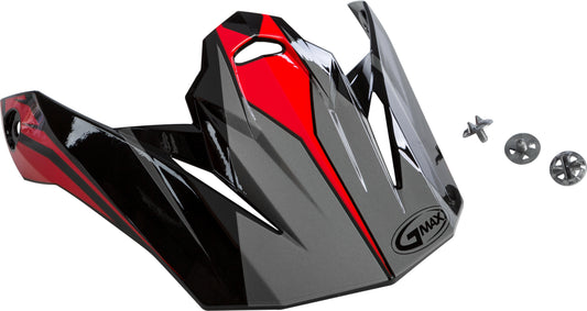 Gmax Visor W/Screws Revoke Mx-86 Black/Red