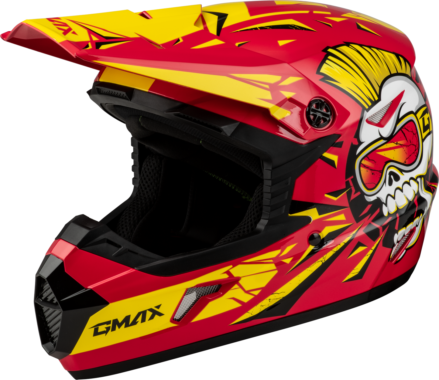 Gmax Youth Mx-46Y Unstable Helmet Red/Yellow Yl