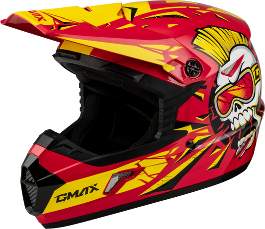 Gmax Youth Mx-46Y Unstable Helmet Red/Yellow Yl