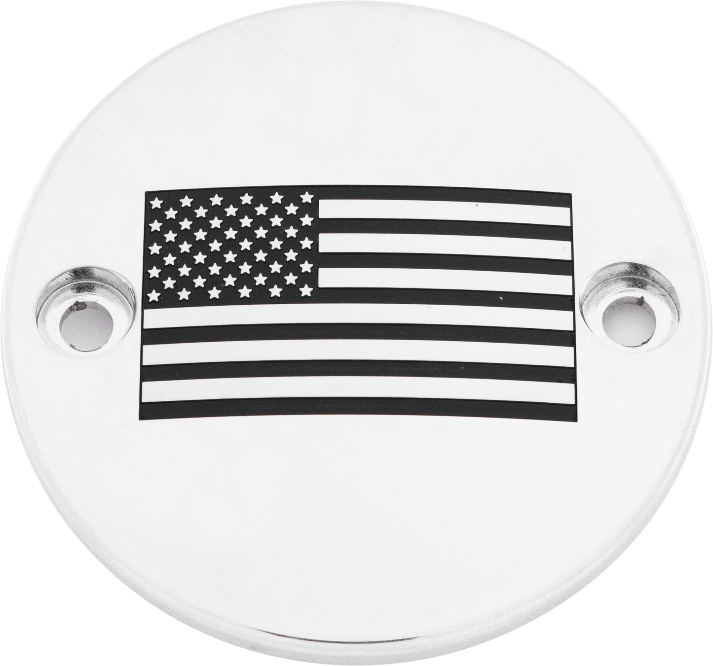 Custom Engraving M8 Timer Cover American Flag Chrome