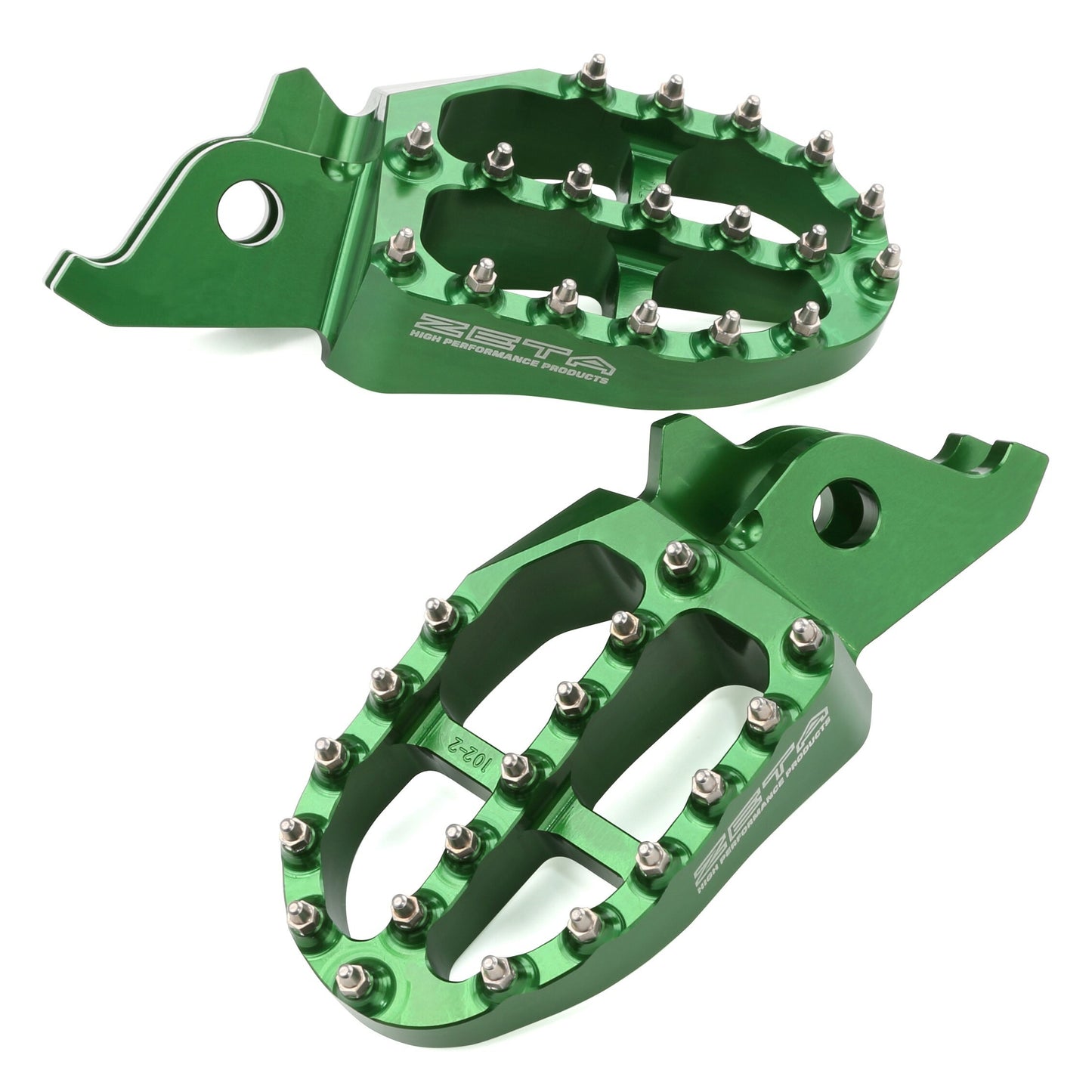 Zeta Footpegs Aluminum Green