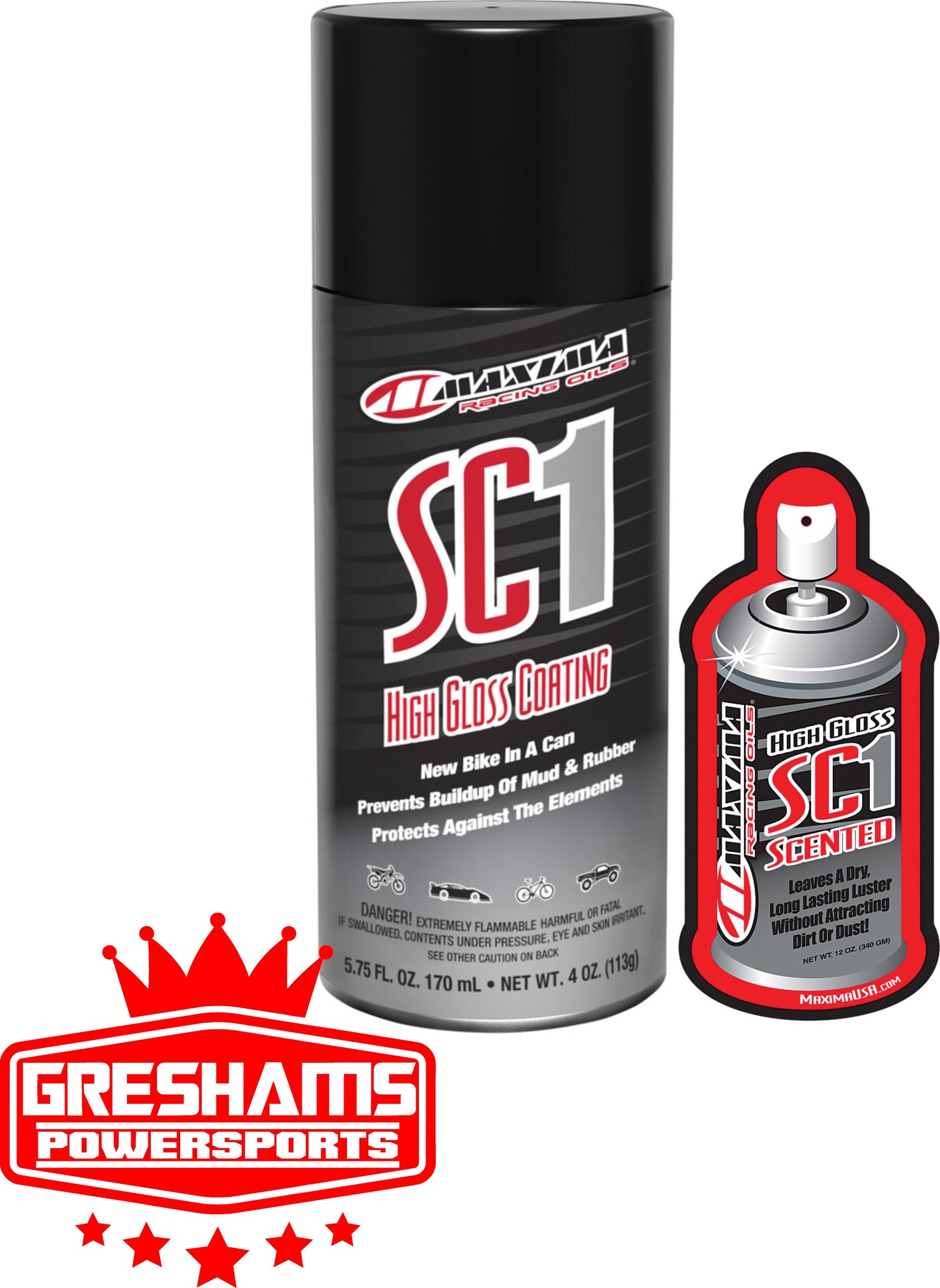 MAXIMA SC1 SILICONE SPRAY 5.75 FL OZ  + SC1 AIR FRESHNER