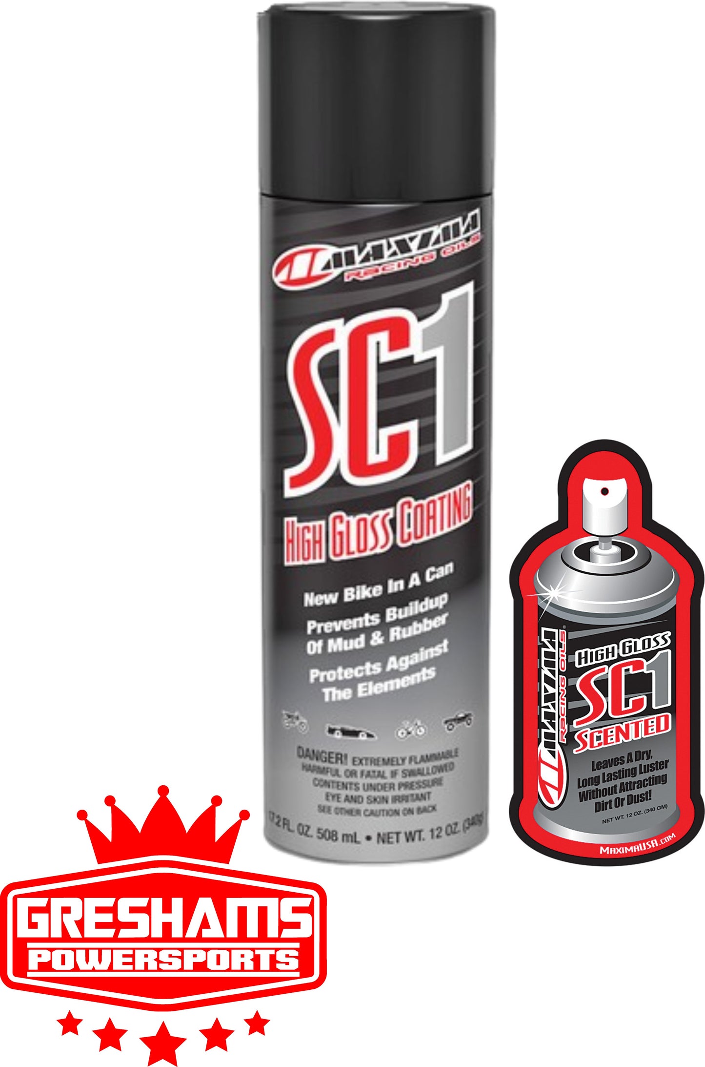 MAXIMA SC1 SILICONE SPRAY 17.2 FL OZ  + SC1 AIR FRESHNER