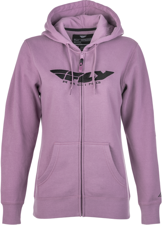 Fly Racing Women'S Fly Corporate Zip Up Hoodie Mauve 2X