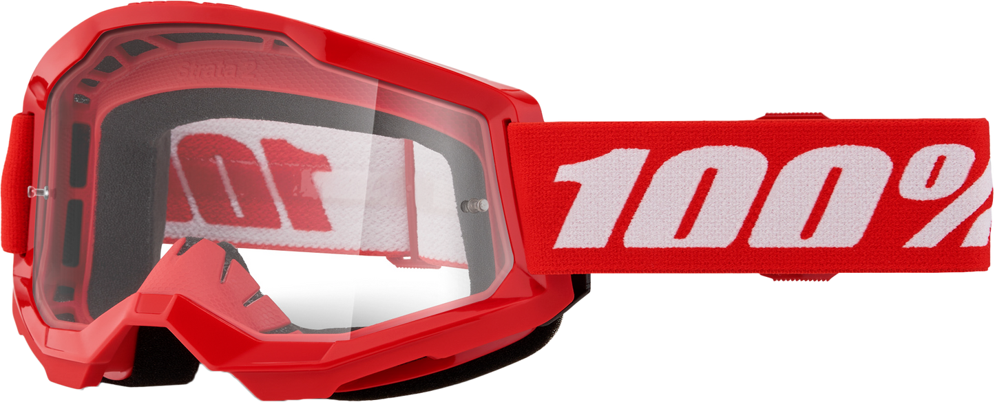 100-Percent Strata 2 Junior Goggle Red Clear Lens • #610-5254