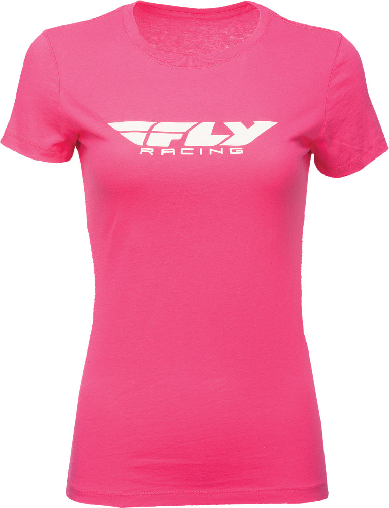 Fly Racing Women'S Fly Corporate Tee Raspberry Md