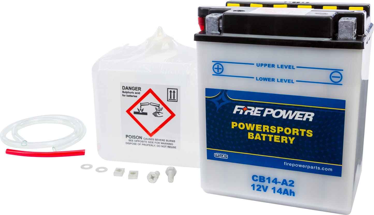 Fire Power Battery W/Acid Cb14-A2 12V Heavy Duty