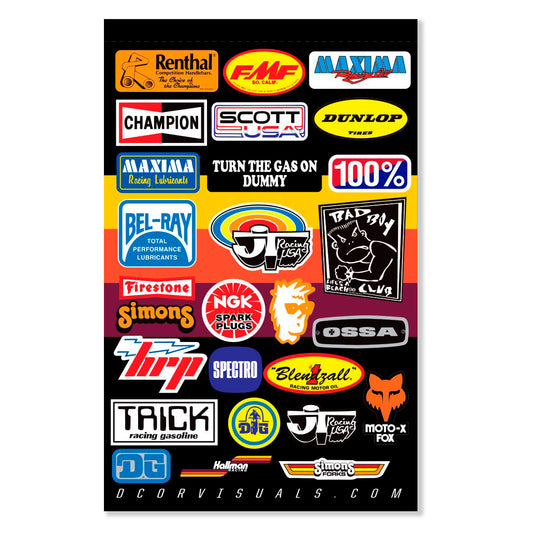 D-Cor Decal Sheet Throwback Mx 12Mil