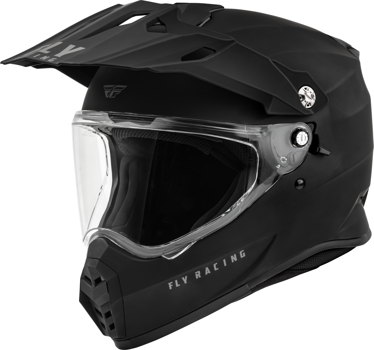 Fly Racing Trekker Solid Helmet Matte Black Lg