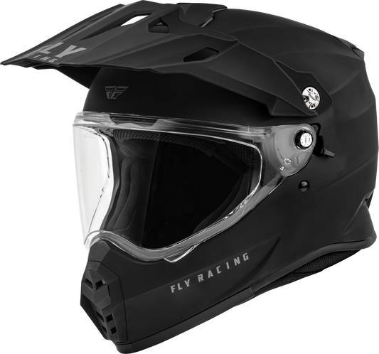 Fly Racing Trekker Solid Helmet Matte Black Lg