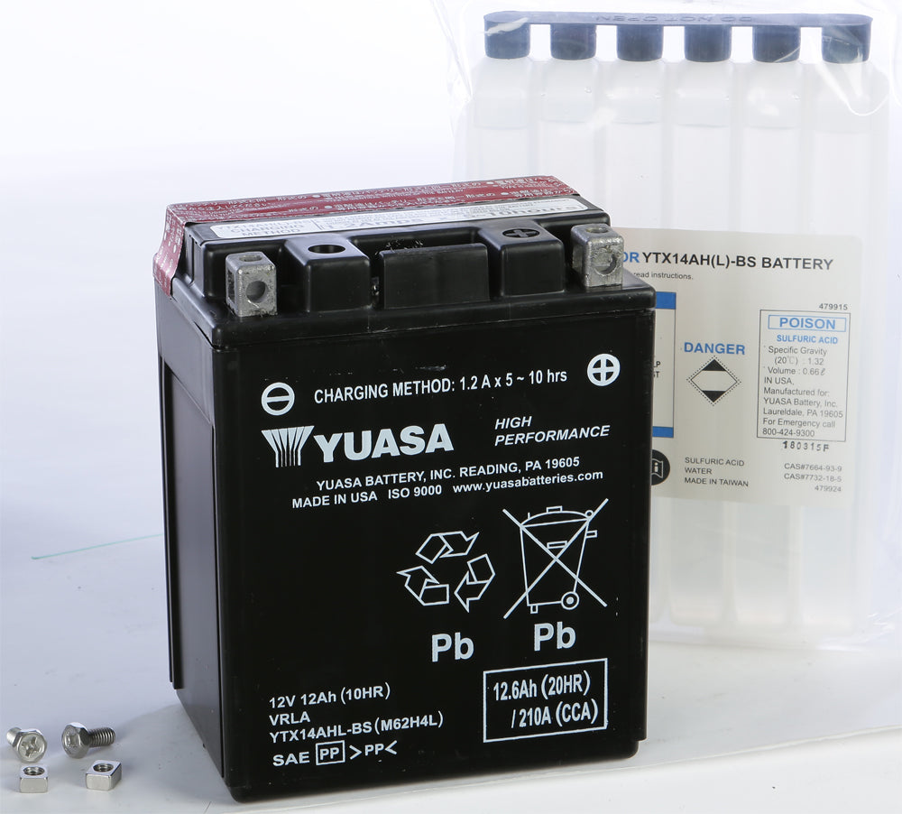 Yuasa Battery Ytx14Ahl-Bs Maintenance Free