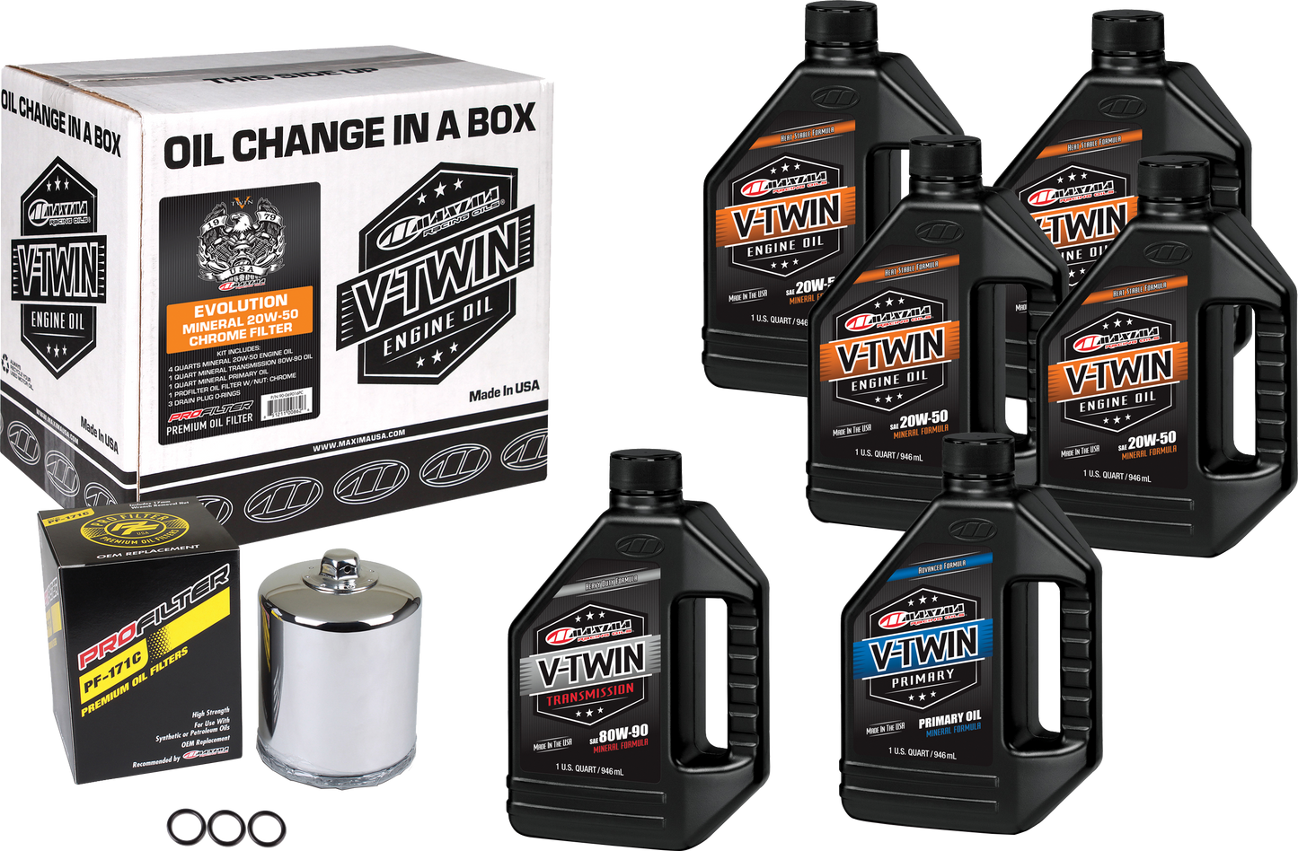 Maxima V-Twin Oil Change Kit