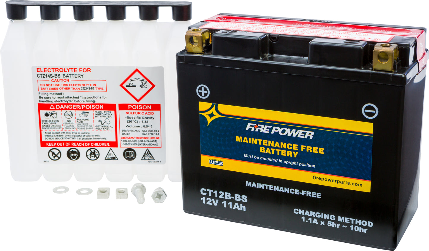 Fire Power Battery Ct12B-Bs Maintenance Free