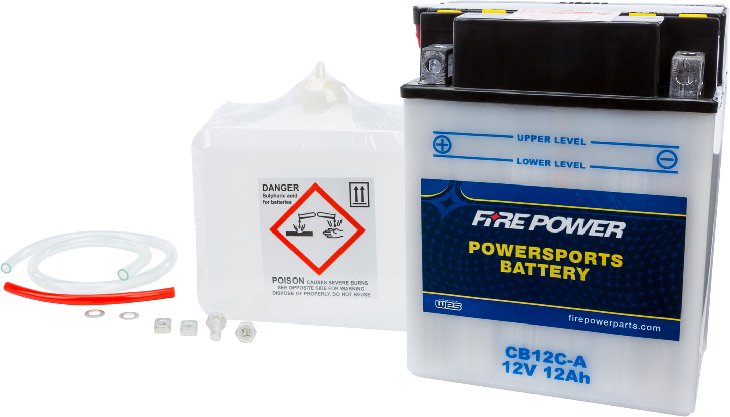 Fire Power Battery W/Acid Cb12C-A 12V Heavy Duty