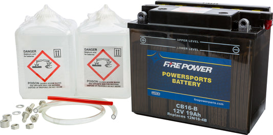 Fire Power Battery W/Acid Cb16-B 12V Heavy Duty