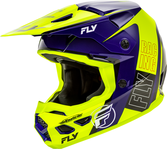 Fly Racing Kinetic Rally Helmet Hi-Vis/Blue/Black Xl