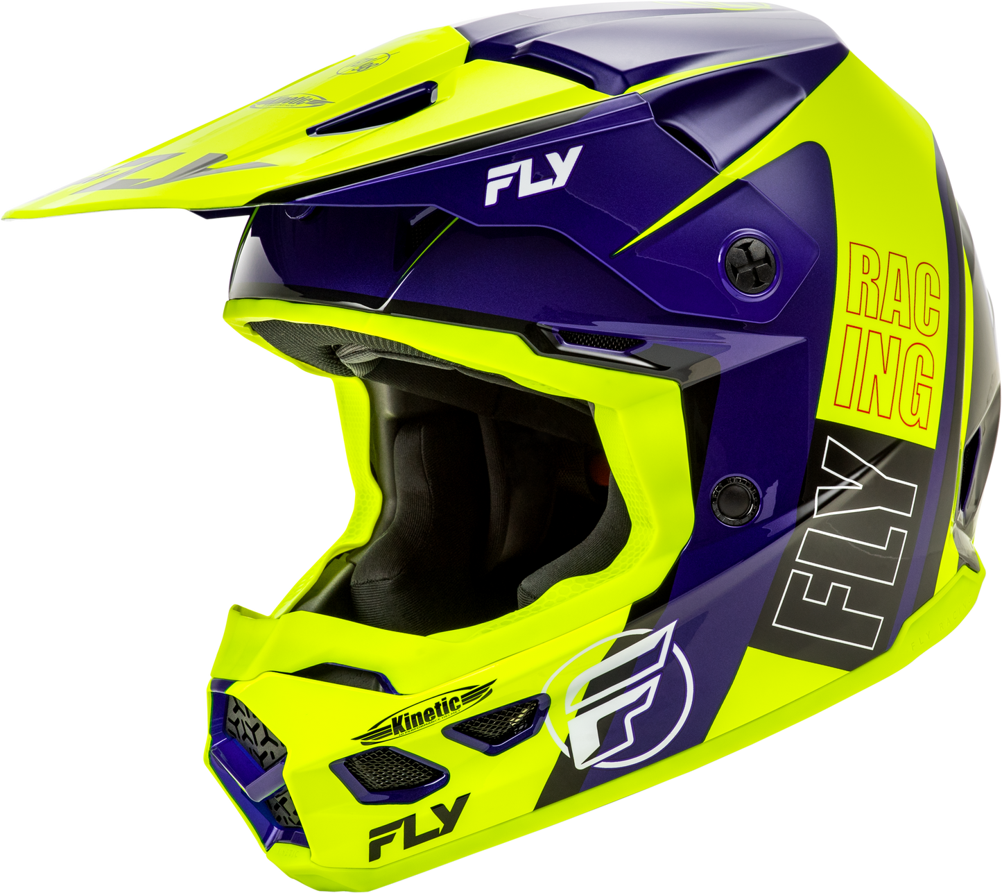 Fly Racing Kinetic Rally Helmet Hi-Vis/Blue/Black Xs