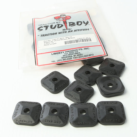 Stud Boy Super-Lite Plus Backers Black 24/Pk