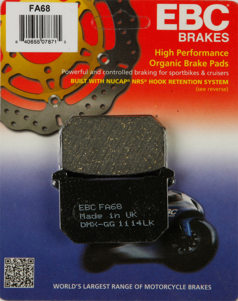 Ebc Brake Pads Fa68 Organic